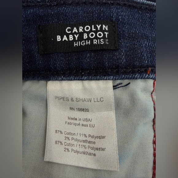 Veronica Beard Carolyn Baby Boot High Rise Jeans Stripe Size 27 - Picture 2 of 8